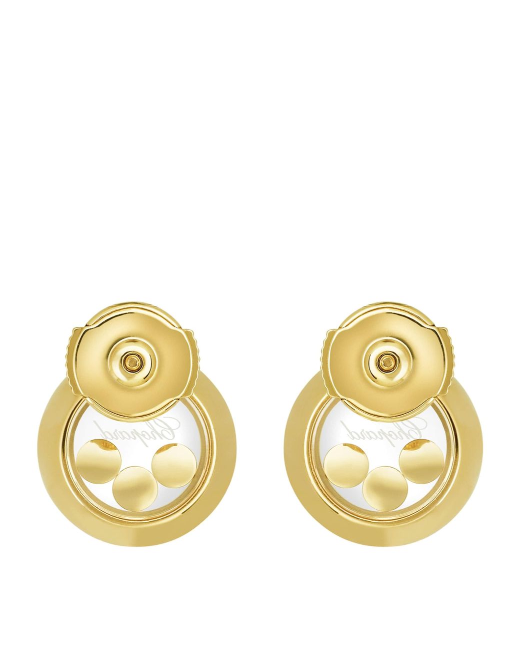 Chopard Metallic And Diamond Happy Diamonds Icons Earrings