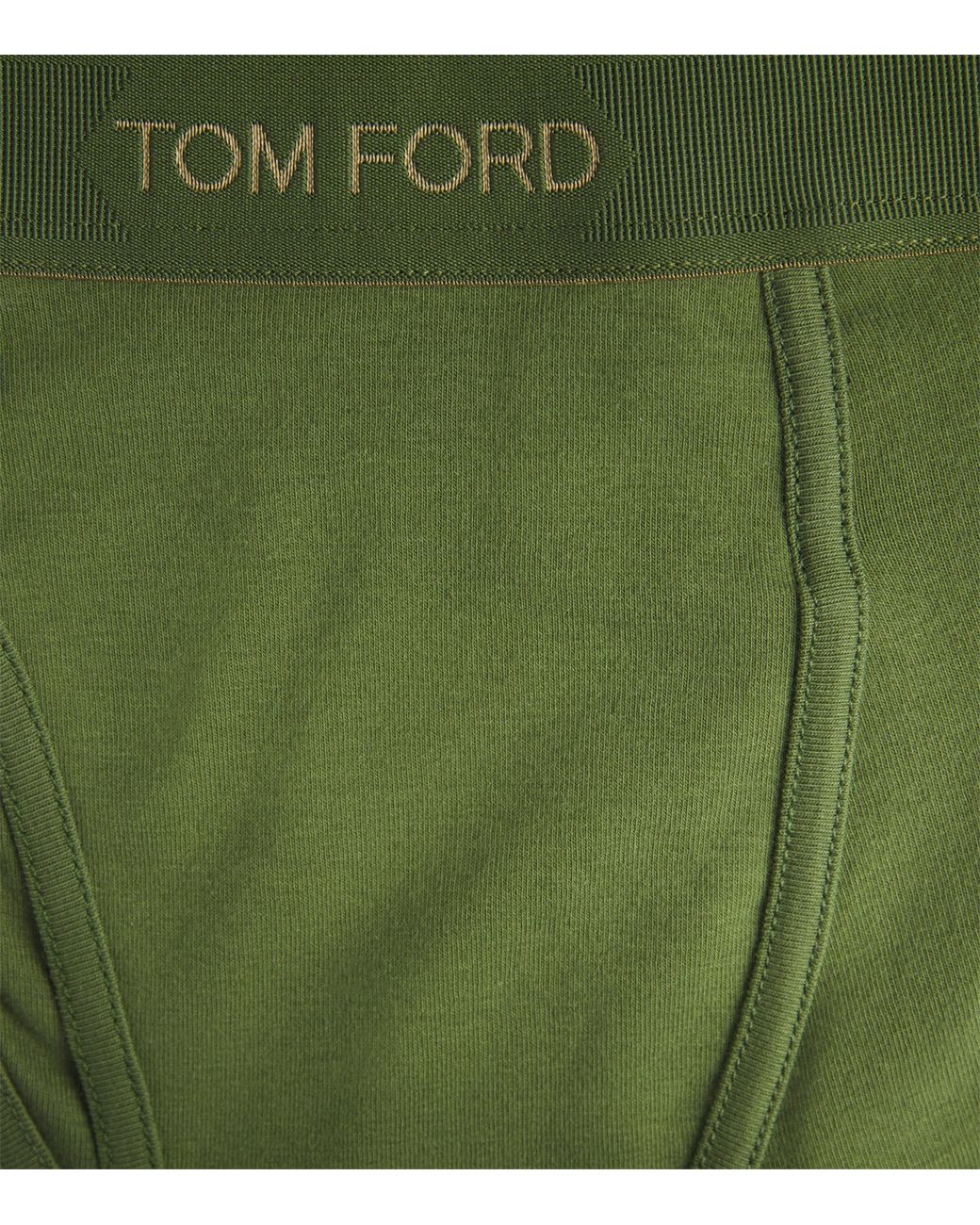 Tom Ford Green Stretch-Cotton Logo Boxer Briefs for men