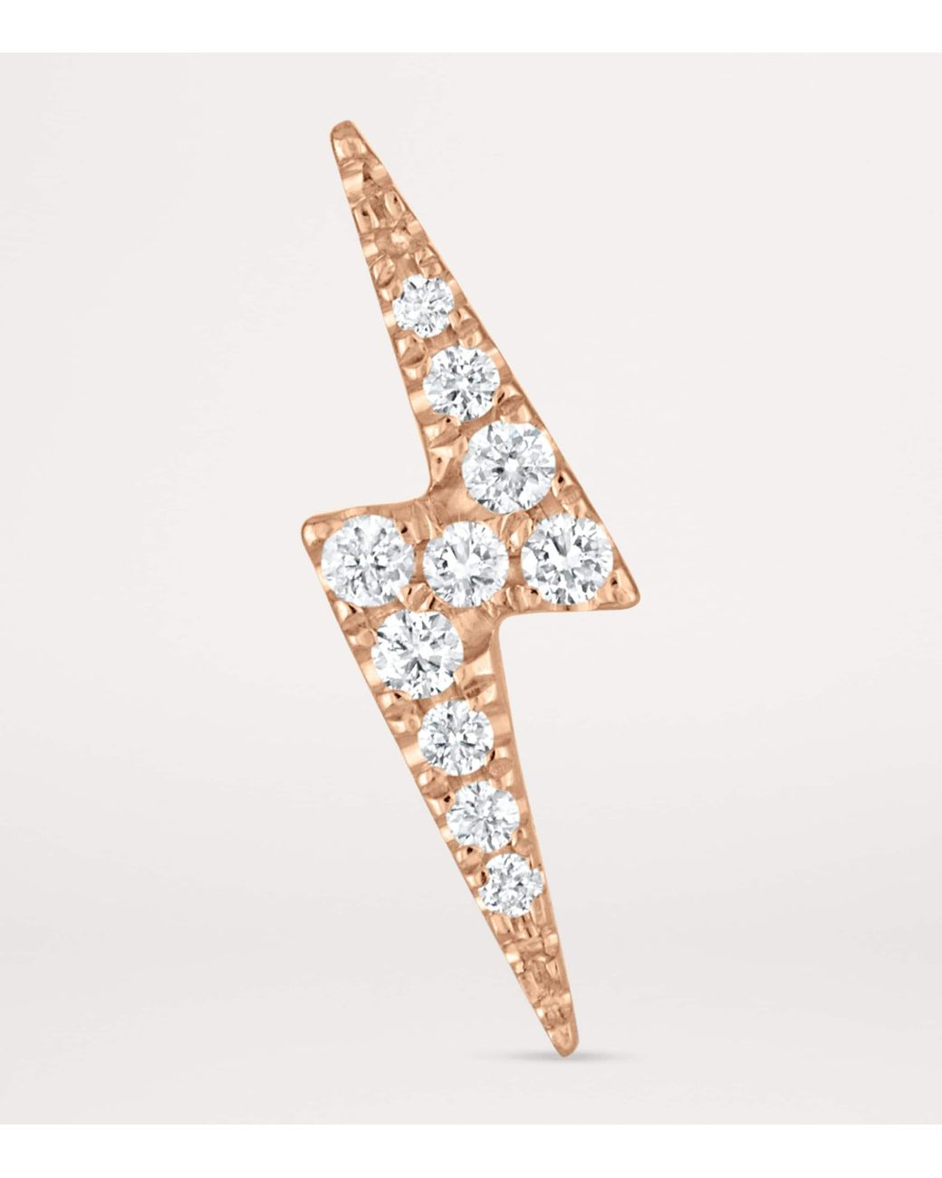Maria Tash Metallic Diamond Lightning Bolt Threaded Stud Earring
