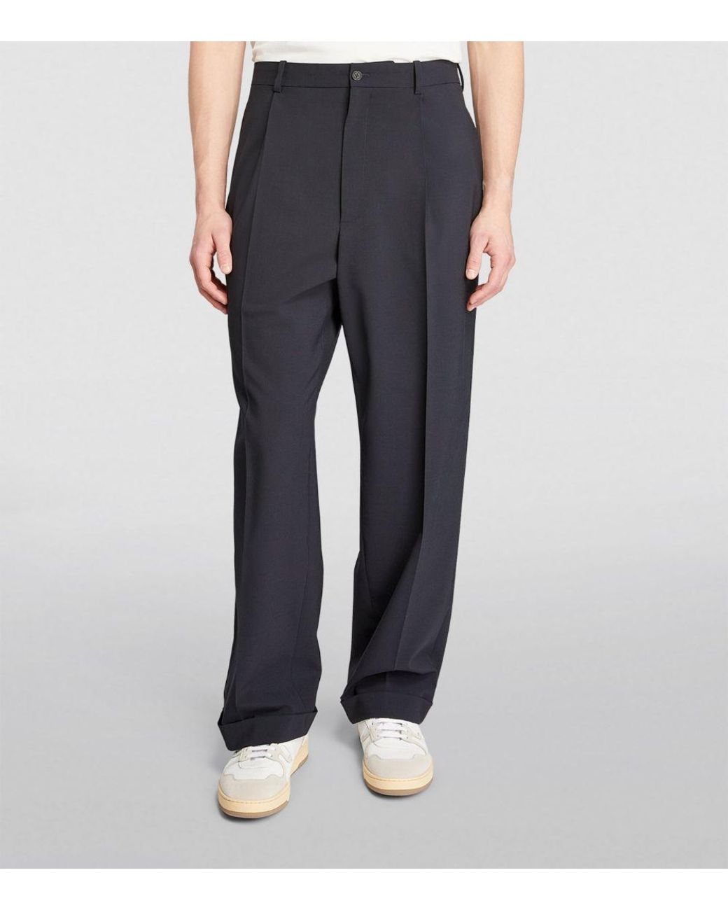 the-row-navy-Keenan-Pleated-