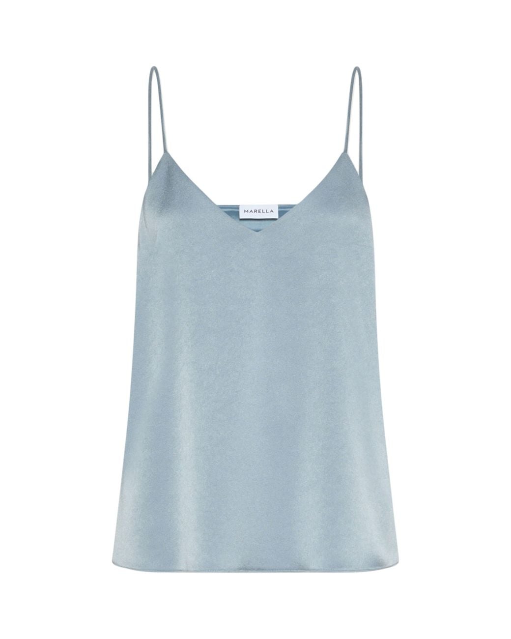 Marella Blue Satin Camisole Top