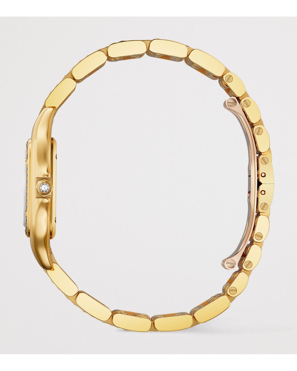 Cartier Metallic And Diamond Panthère De Watch