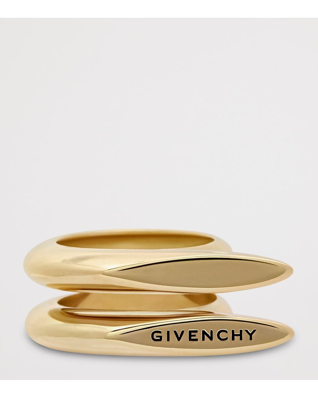 Givenchy Metallic Pinch Double Ring