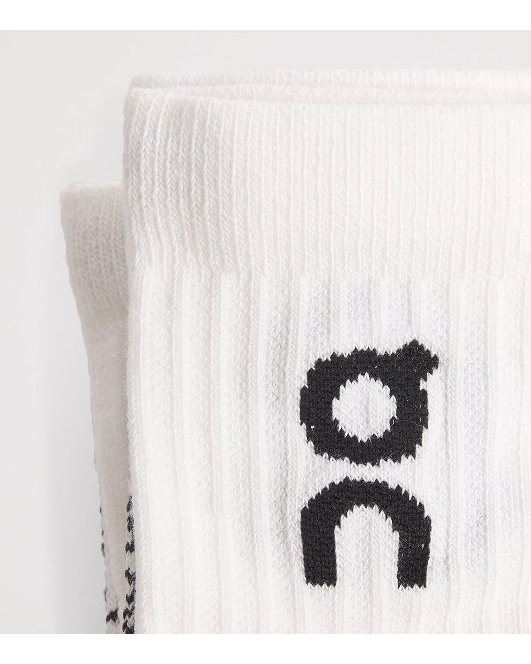 On Shoes White Logo High Socks