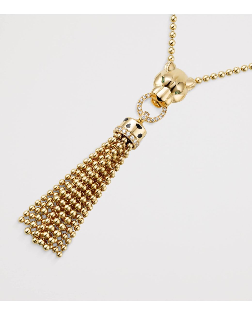 Cartier Metallic Diamond, Tsavorite And Onyx Panthère De Necklace