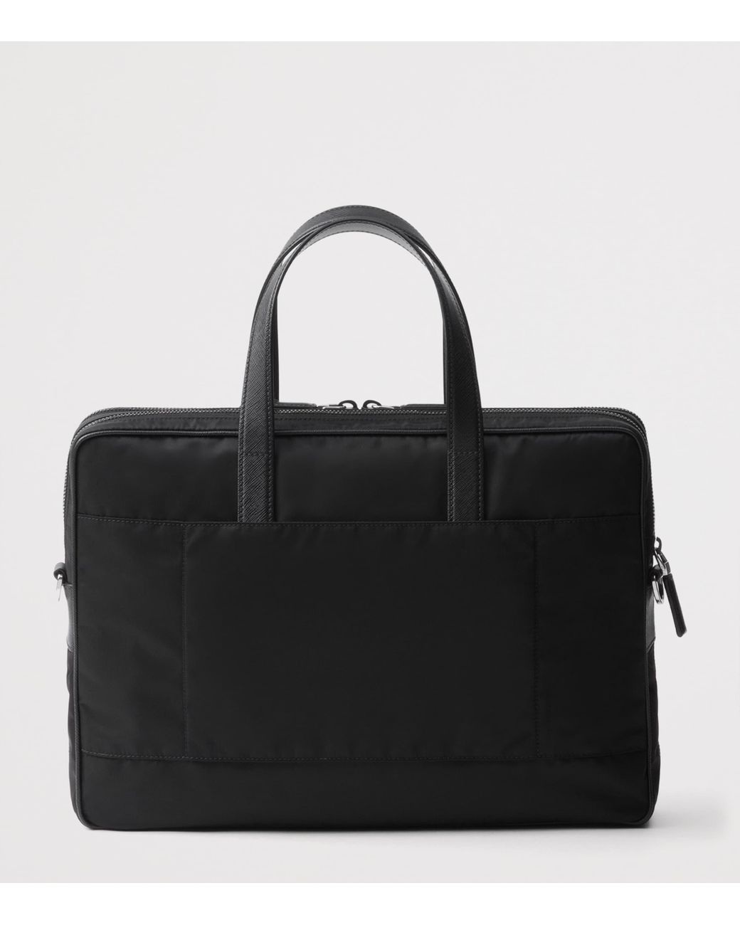 Prada Black Re-Nylon And Saffiano Leather Briefcase for men