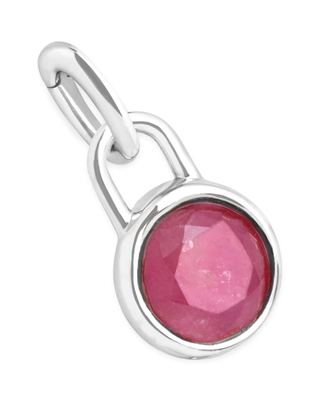 Astrid & Miyu Pink Rhodium-Plated October Birthstone Charm