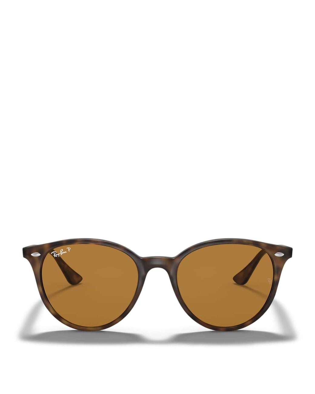 Ray-Ban Brown Tortoiseshell Phantos Round Sunglasses