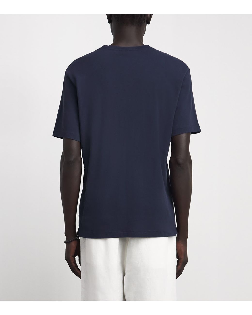 Frescobol Carioca Blue Cotton-Linen Dinis T-Shirt for men