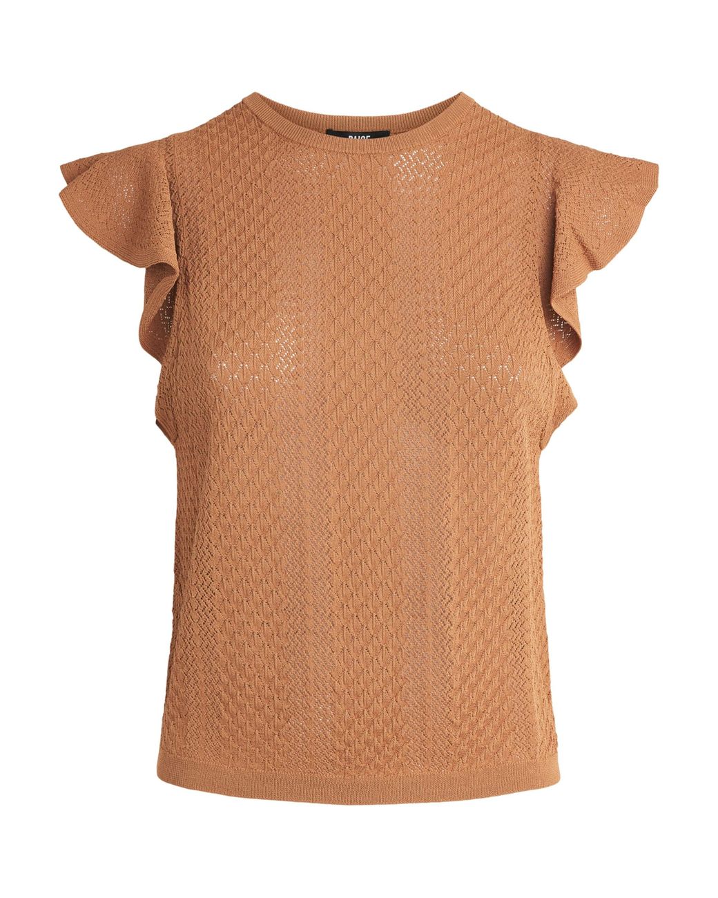 PAIGE Brown Ruffled Margo Tank Top