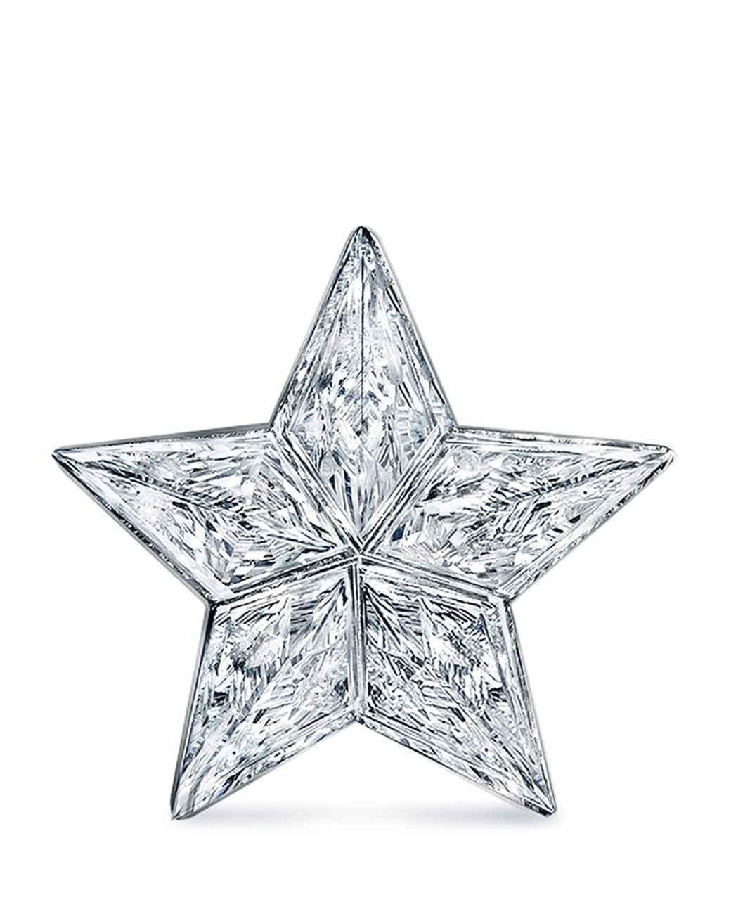 Maria Tash White Invisible Set Diamond Star Threaded Stud Earring