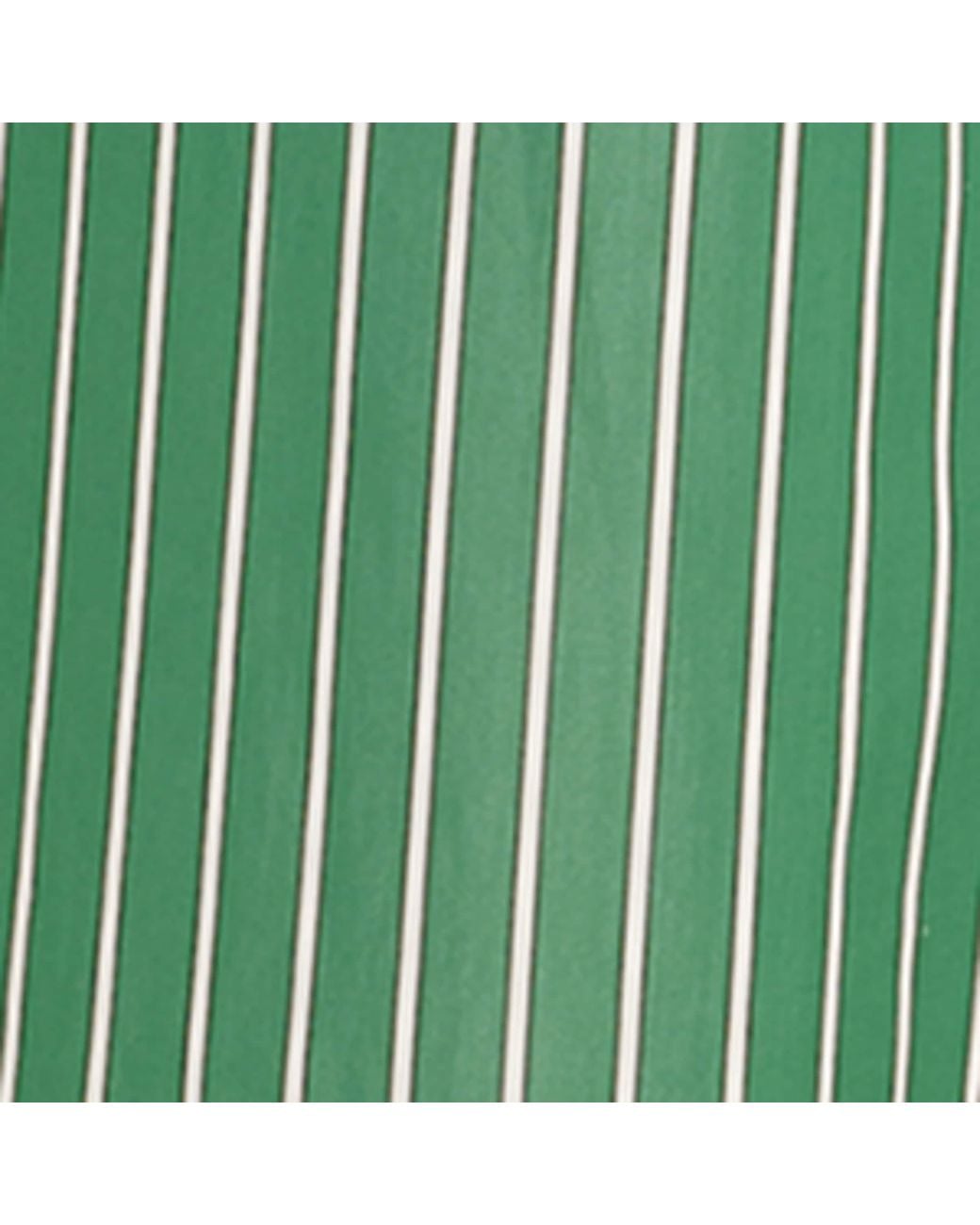 Weekend by Maxmara Green Cotton Striped Wide-Leg Trousers