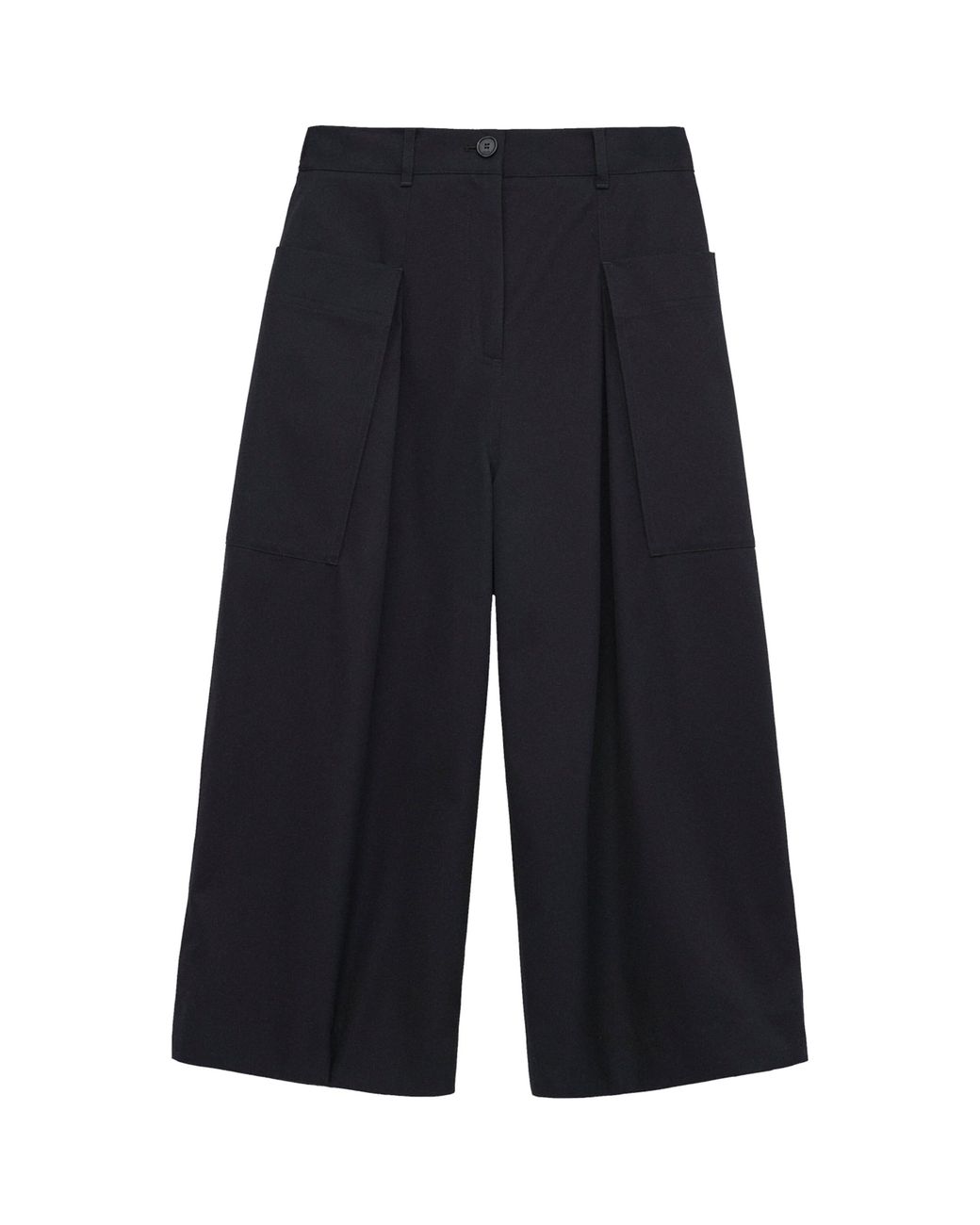Loewe Blue Cotton-Silk Cropped Trousers