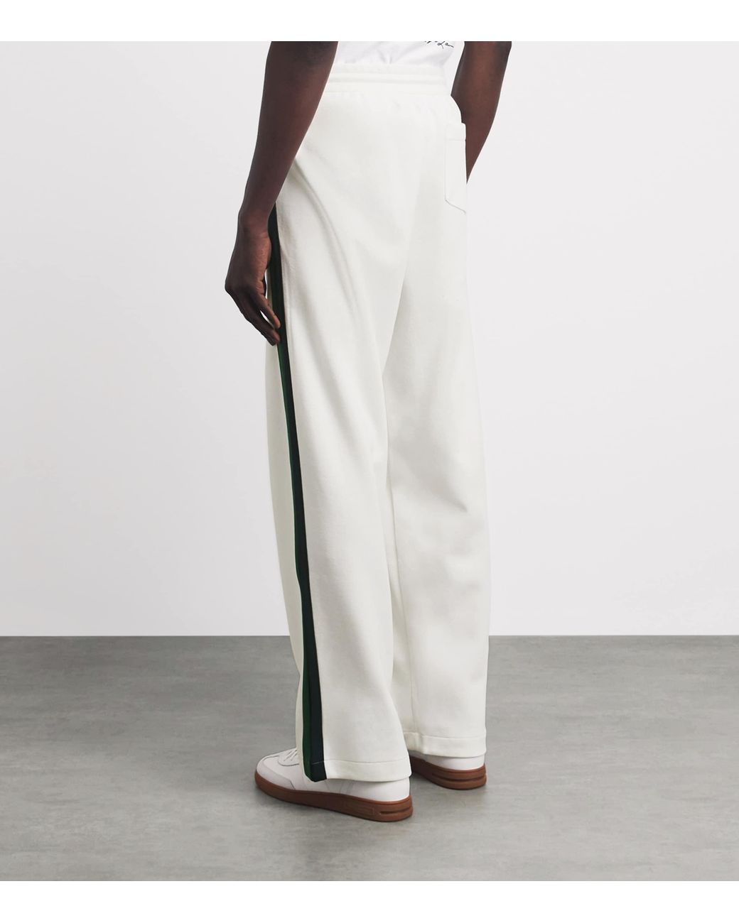 Polo Ralph Lauren White Stripe Open-Cuff Sweatpants for men