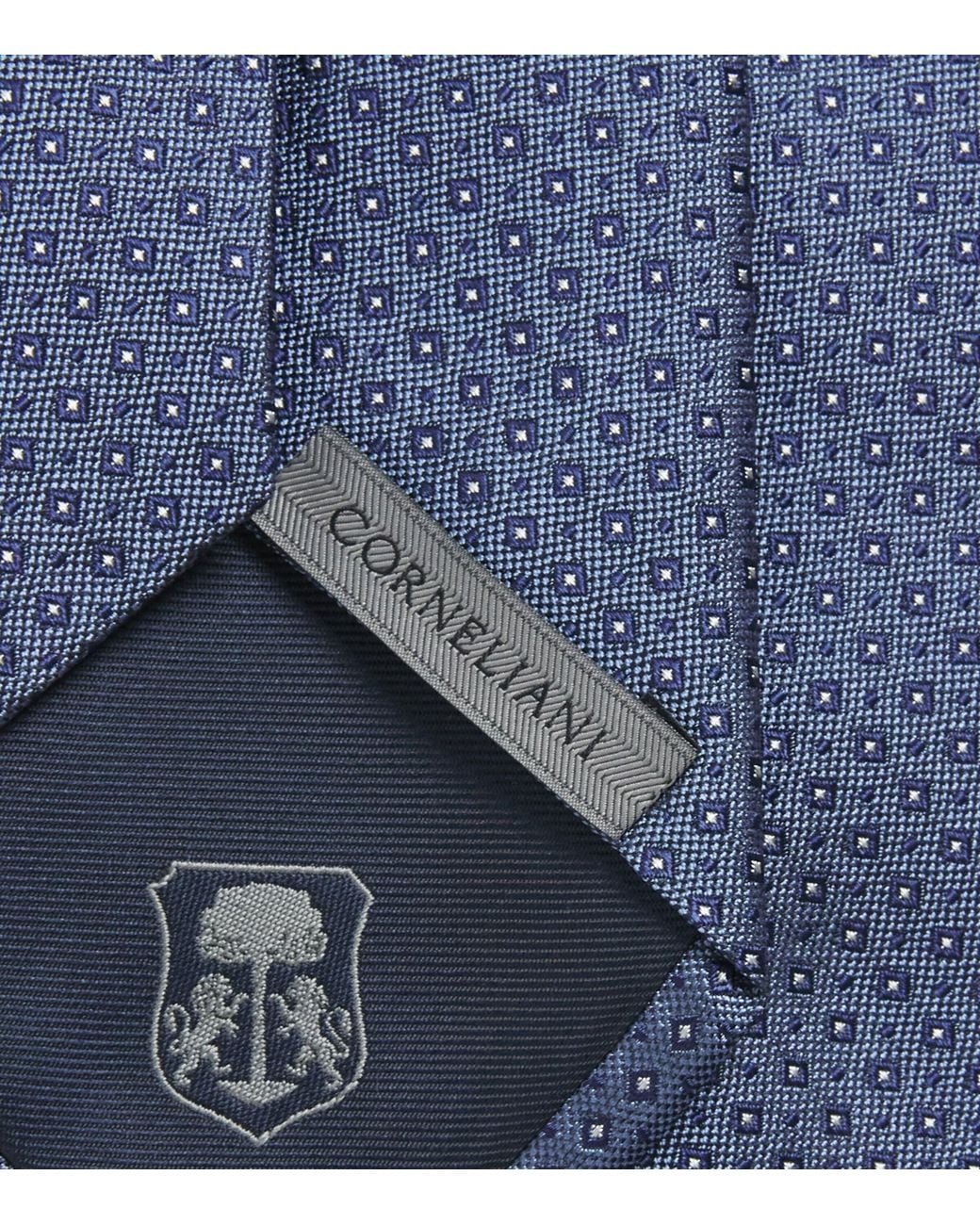 Corneliani Blue Silk Jacquard Tie for men