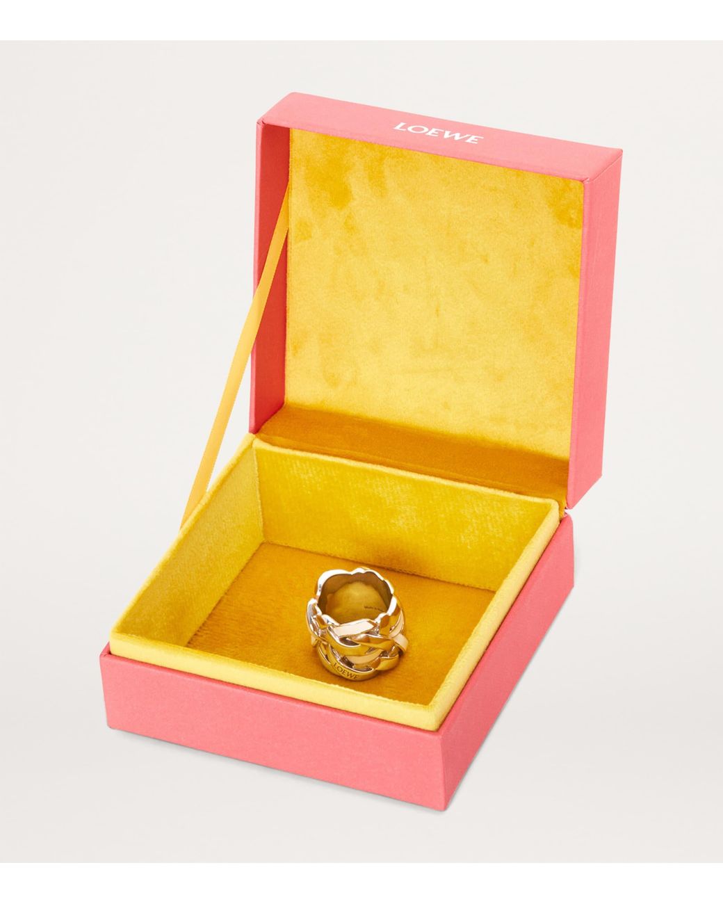 Loewe Gray Sterling And Enamel Nest Ring