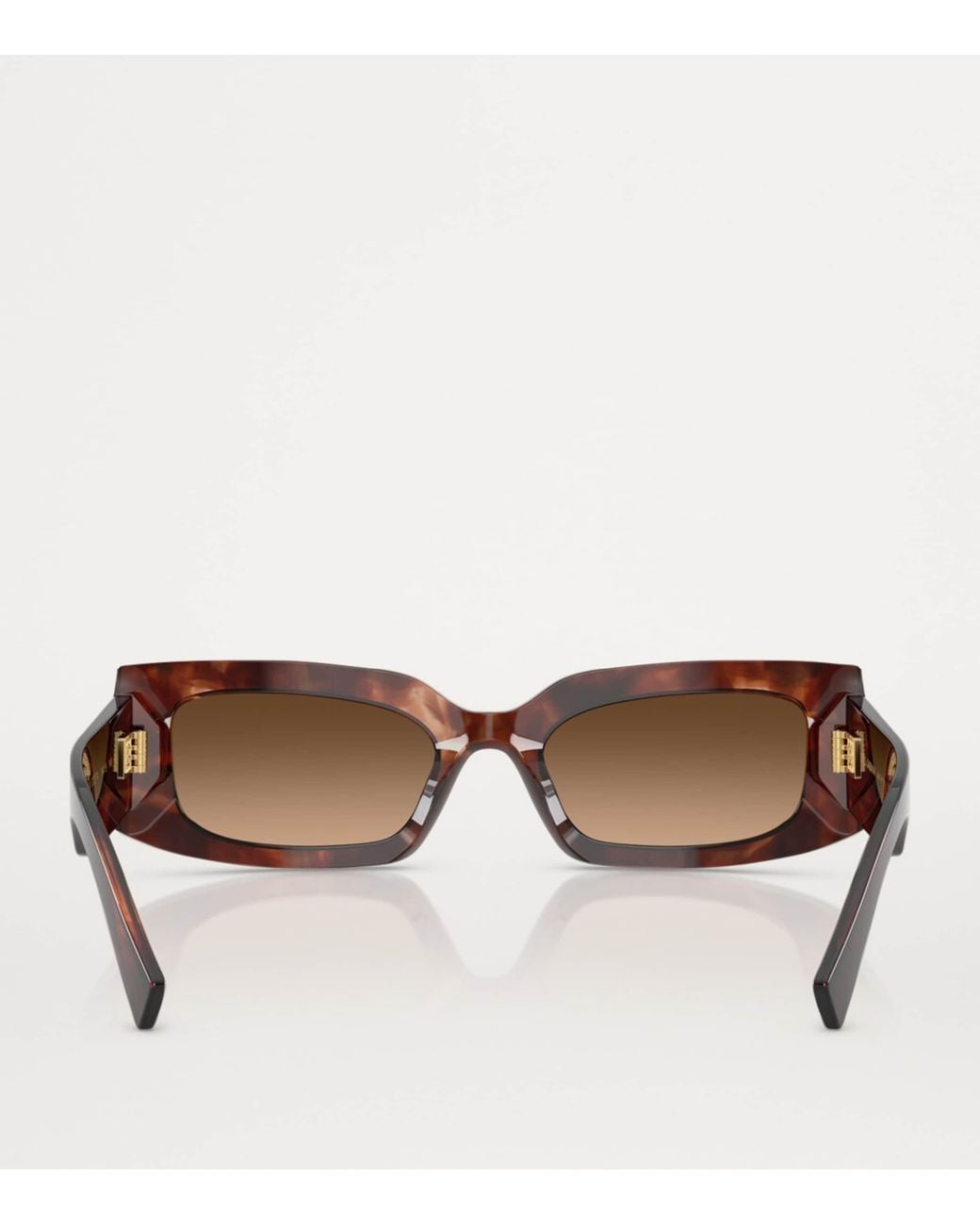 Dolce & Gabbana Brown Acetate Rectangular Sunglasses