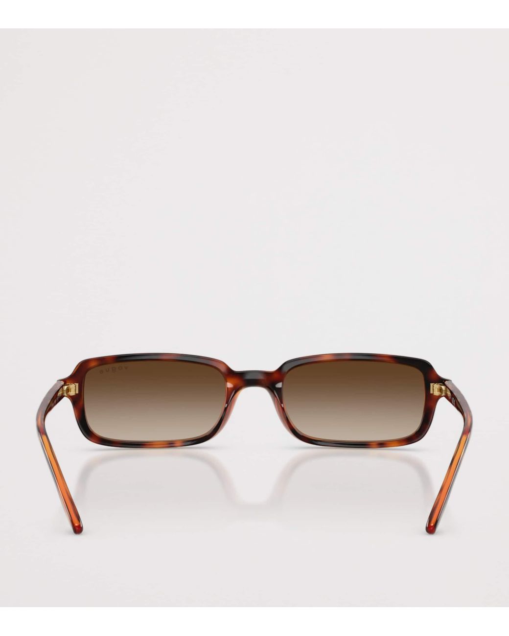 Vogue Brown Tortoiseshell Rectangular Sunglasses