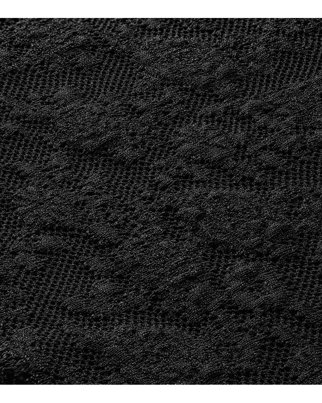 Saint Laurent Black Knitted Floral Mini Dress