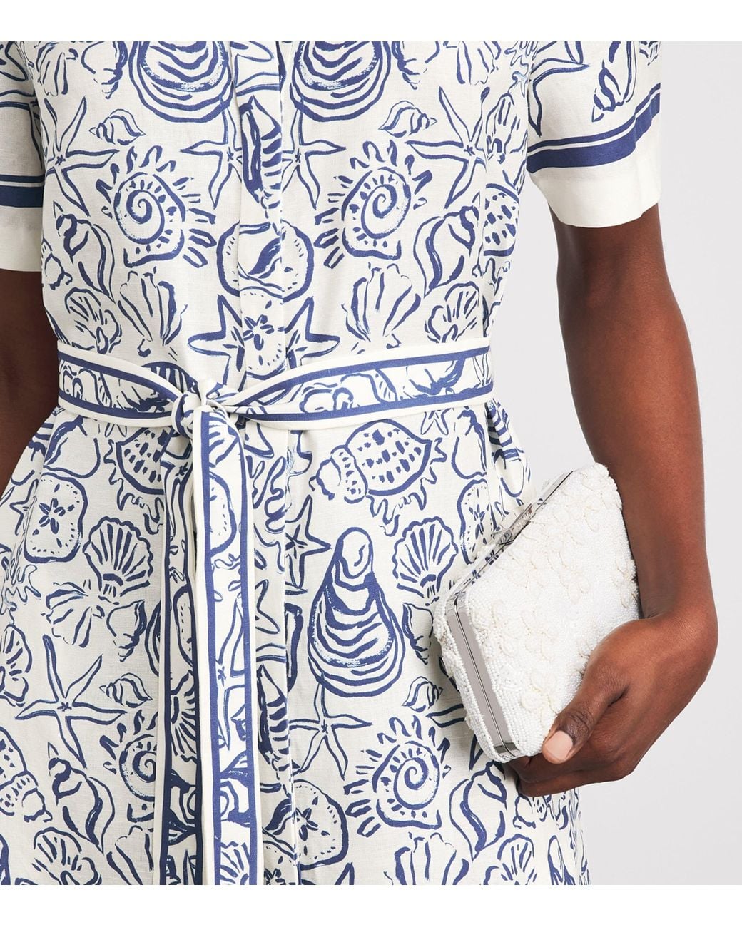 Jonathan Simkhai White Linen-Blend Audria Shirt Dress