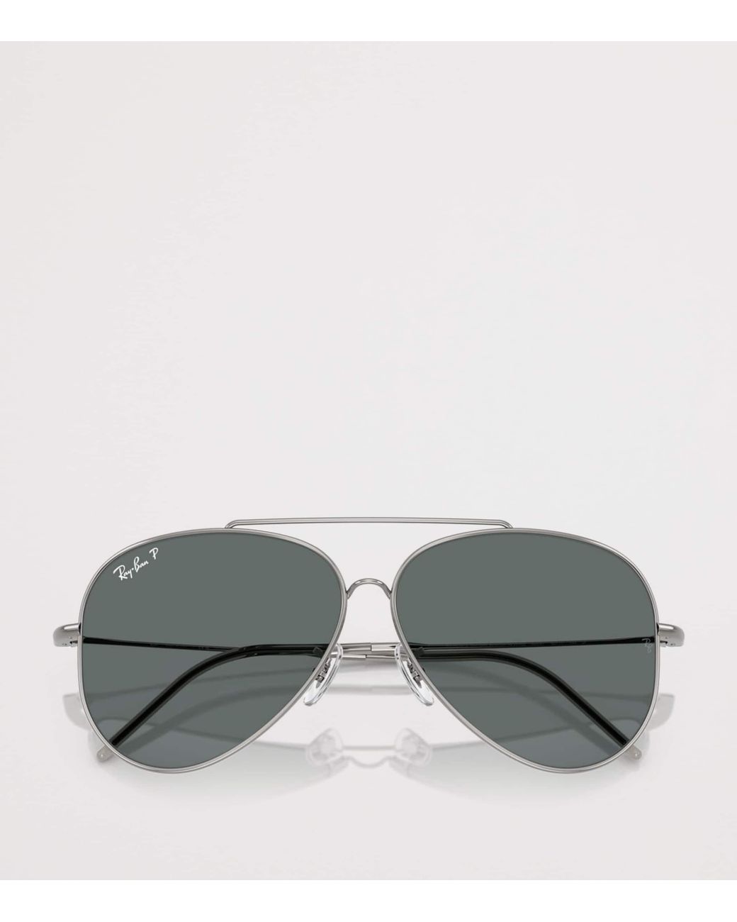 Ray-Ban Gray Metal Aviator Reverse Sunglasses