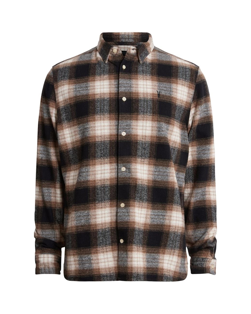 AllSaints Black Cotton Mercy Shirt for men