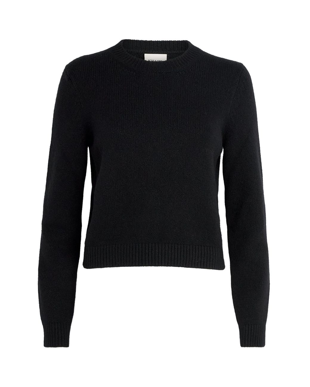 Khaite Black Cashmere Crew-Neck Leta Sweater