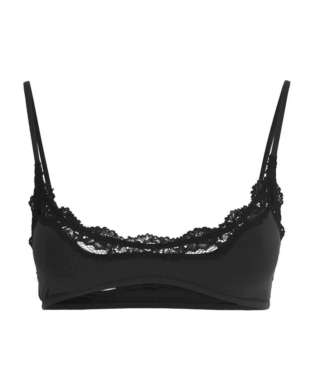 Skims Black Fits Everybody Scoop-Neck Bralette