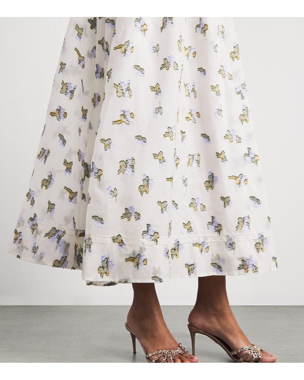 Ulla Johnson White Organza Fleurine Backless Maxi Dress
