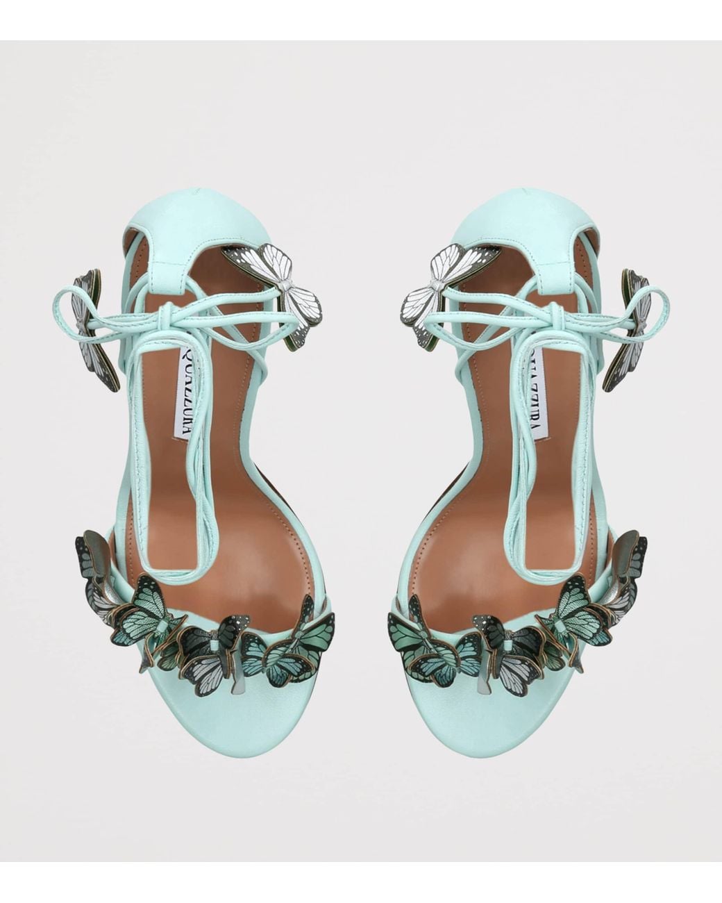 Aquazzura Blue Papillon Heeled Sandals 105