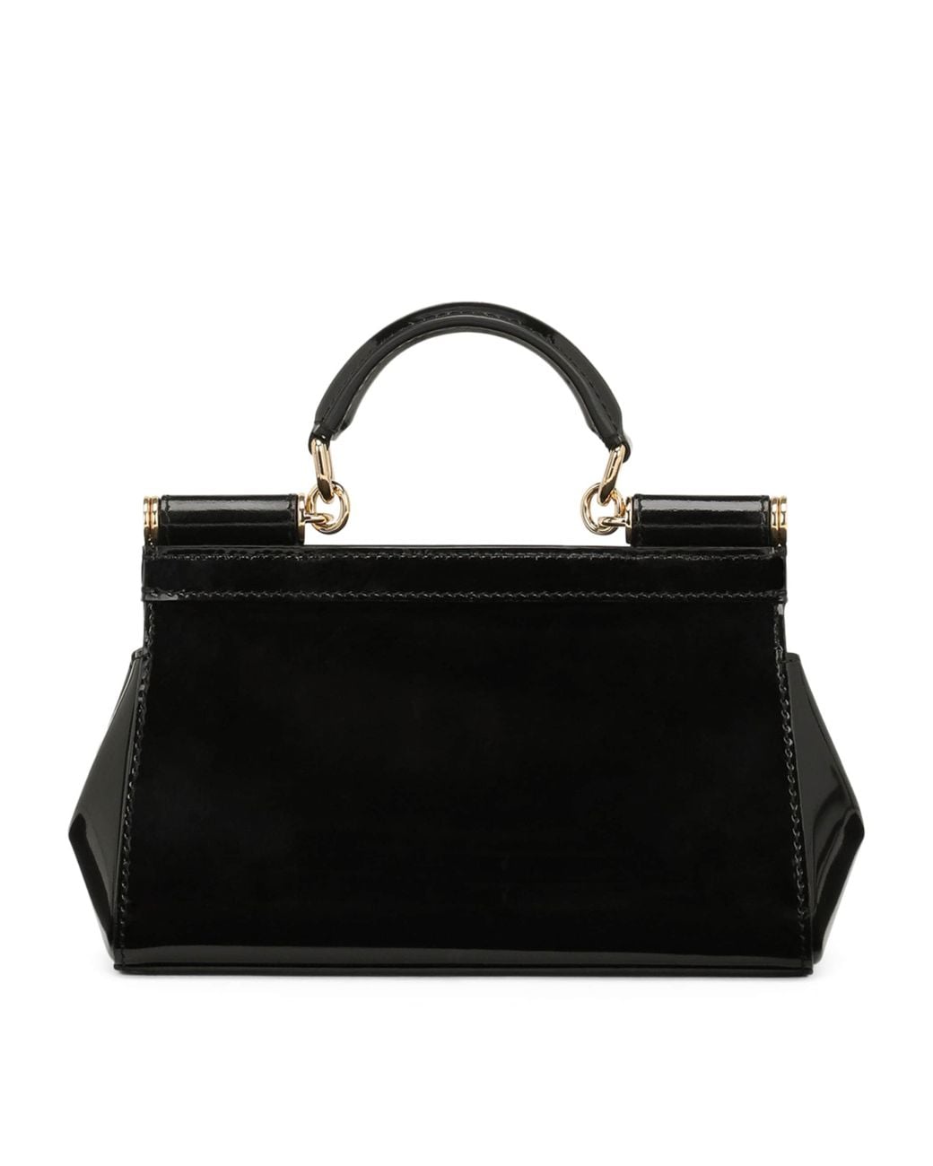 Dolce & Gabbana Black Small Sicily Top-Handle Bag