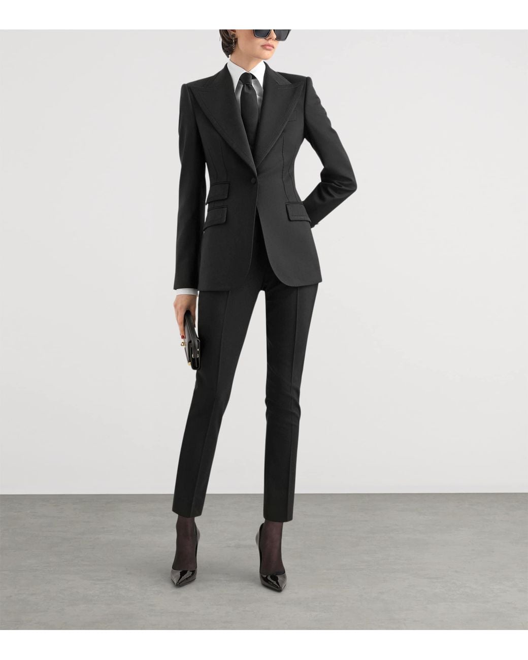 Dolce & Gabbana Black Virgin Wool-Blend Blazer