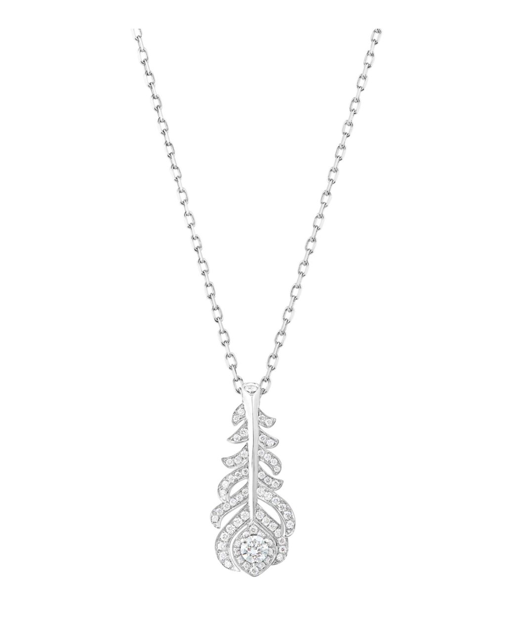 Boucheron White Xs And Diamond Plume De Paon Necklace