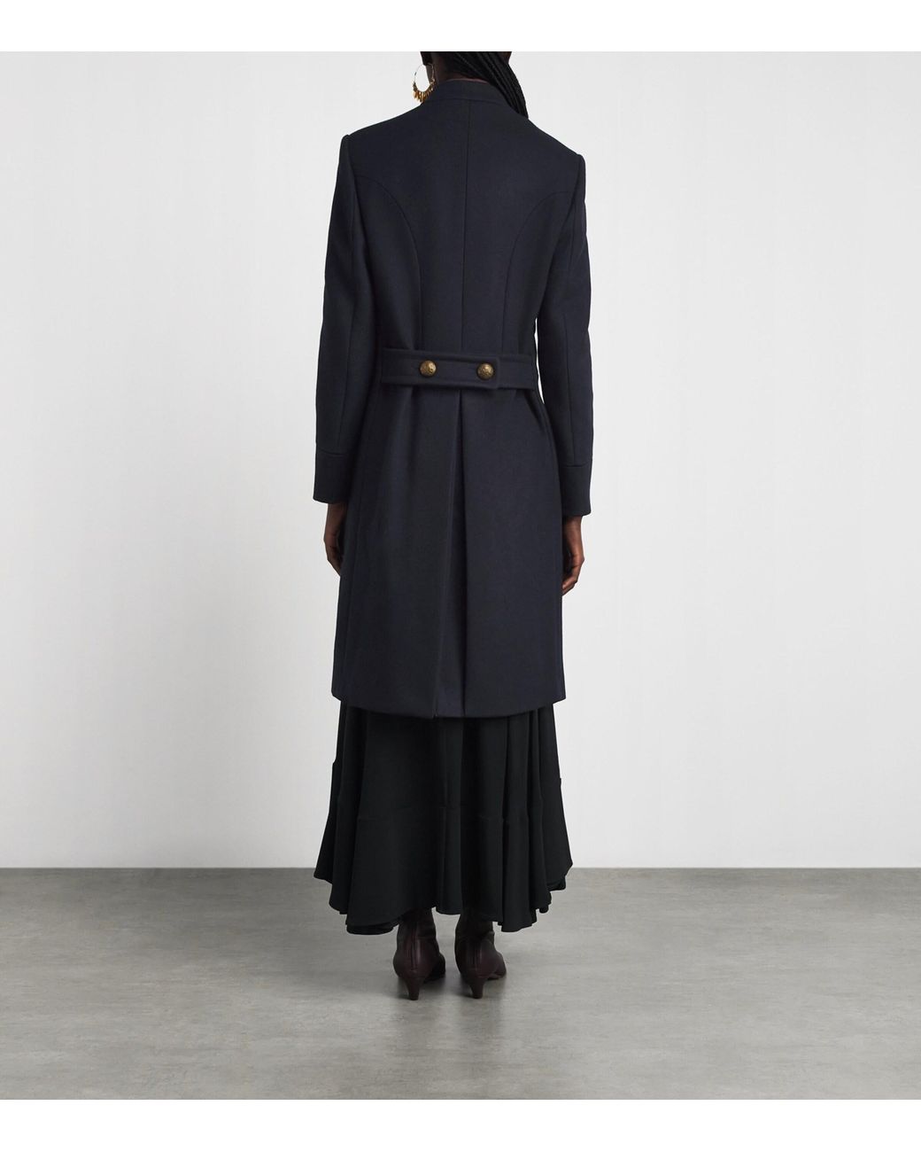Etro Blue Wool-Blend Pea Coat
