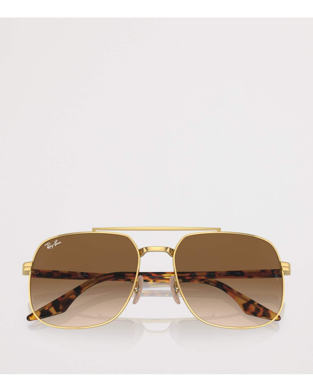 Ray-Ban Brown Rounded Pilot Sunglasses