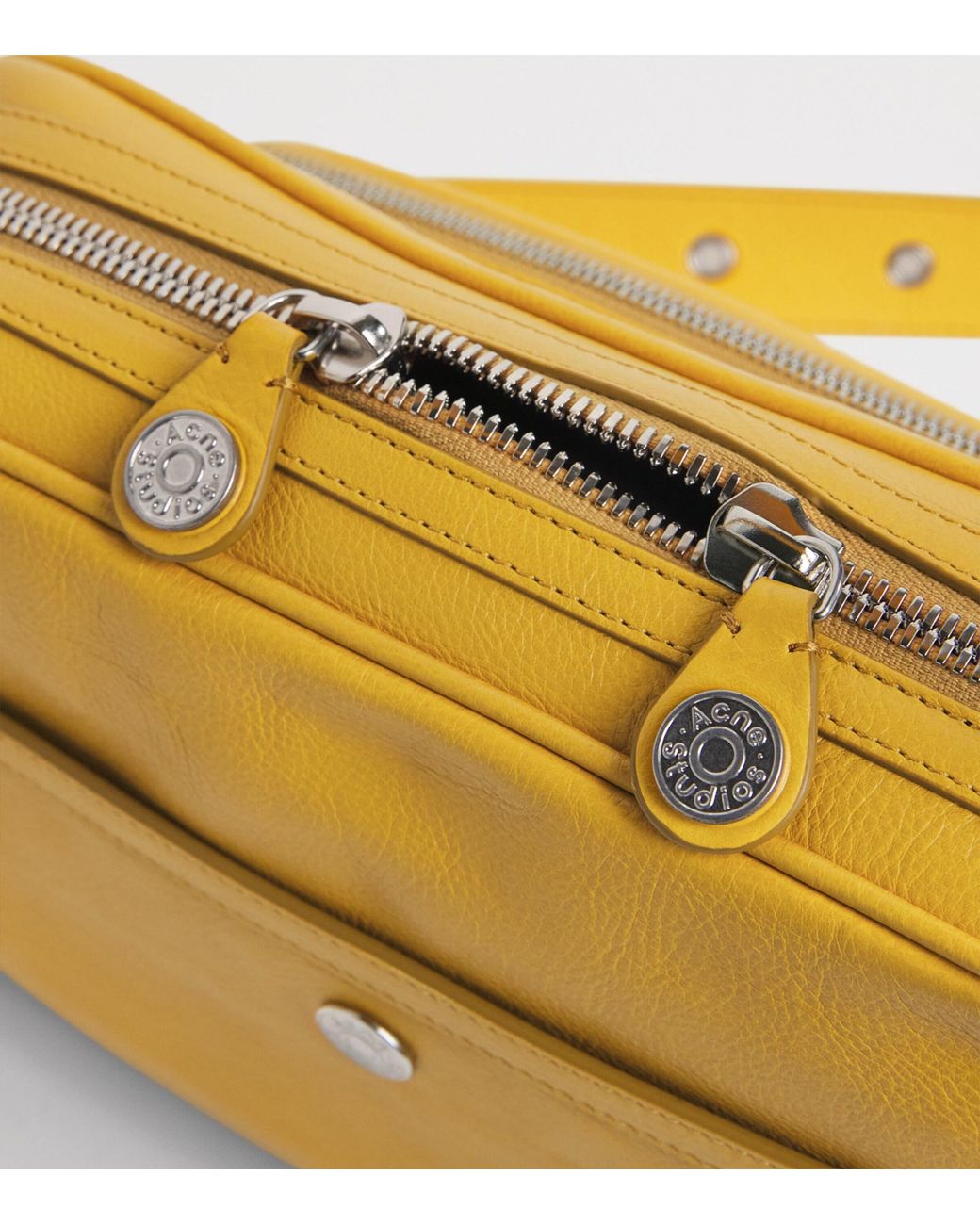 Acne Yellow Leather Camero Party Shoulder Bag