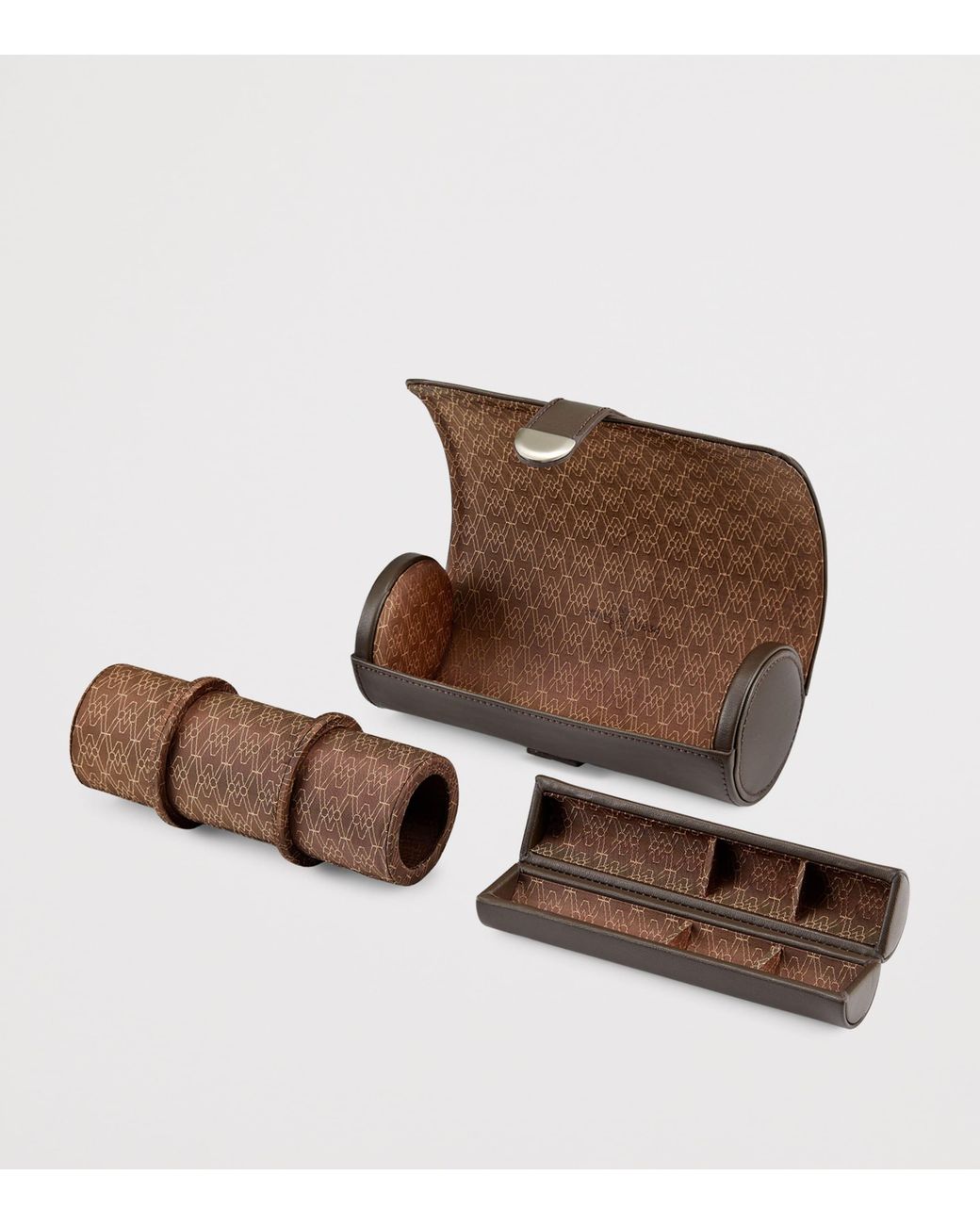 Wolf Brown Vegan Earth Triple Watch Roll