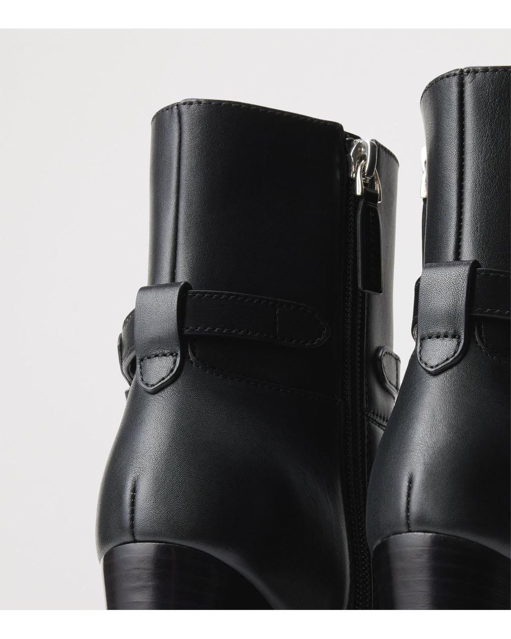 Ralph Lauren Black Leather Donnely Ankle Boots 90