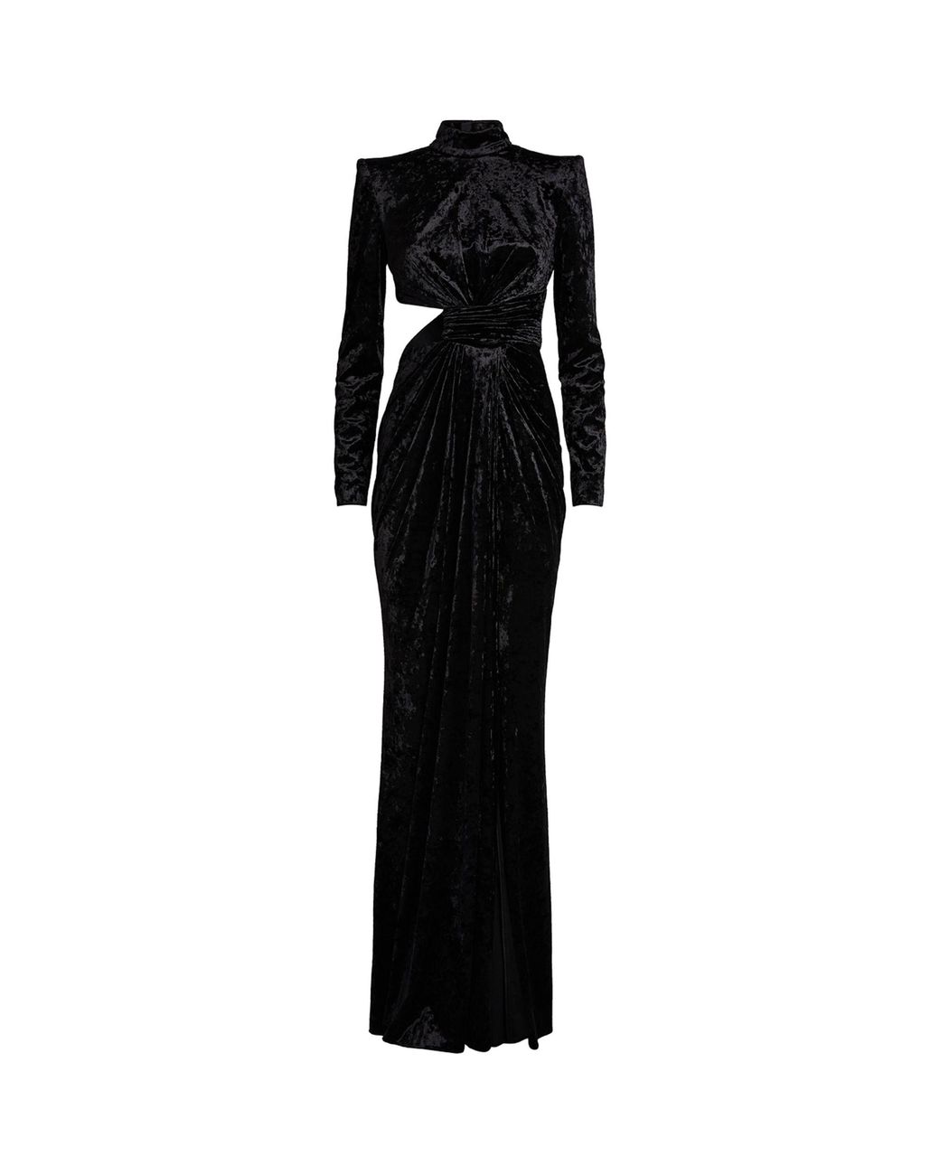 Zuhair Murad Velvet Cut-out Gown in Black | Lyst