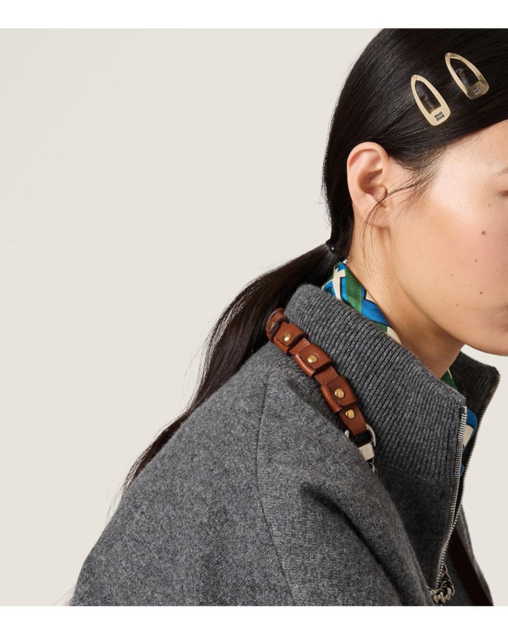 Miu Miu Metallic Metal Hair Clips