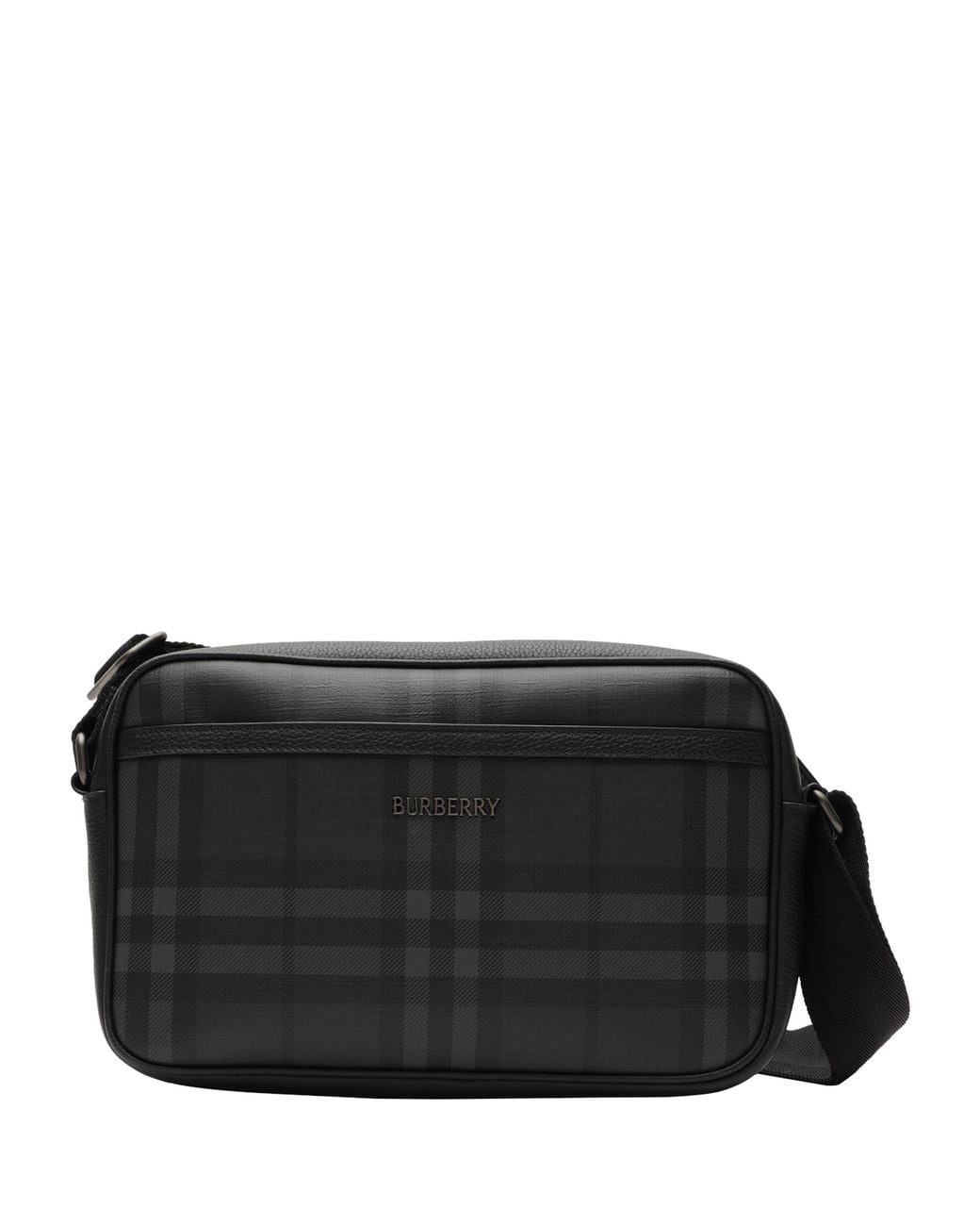 Burberry Black City Check Cross-Body Bag for men