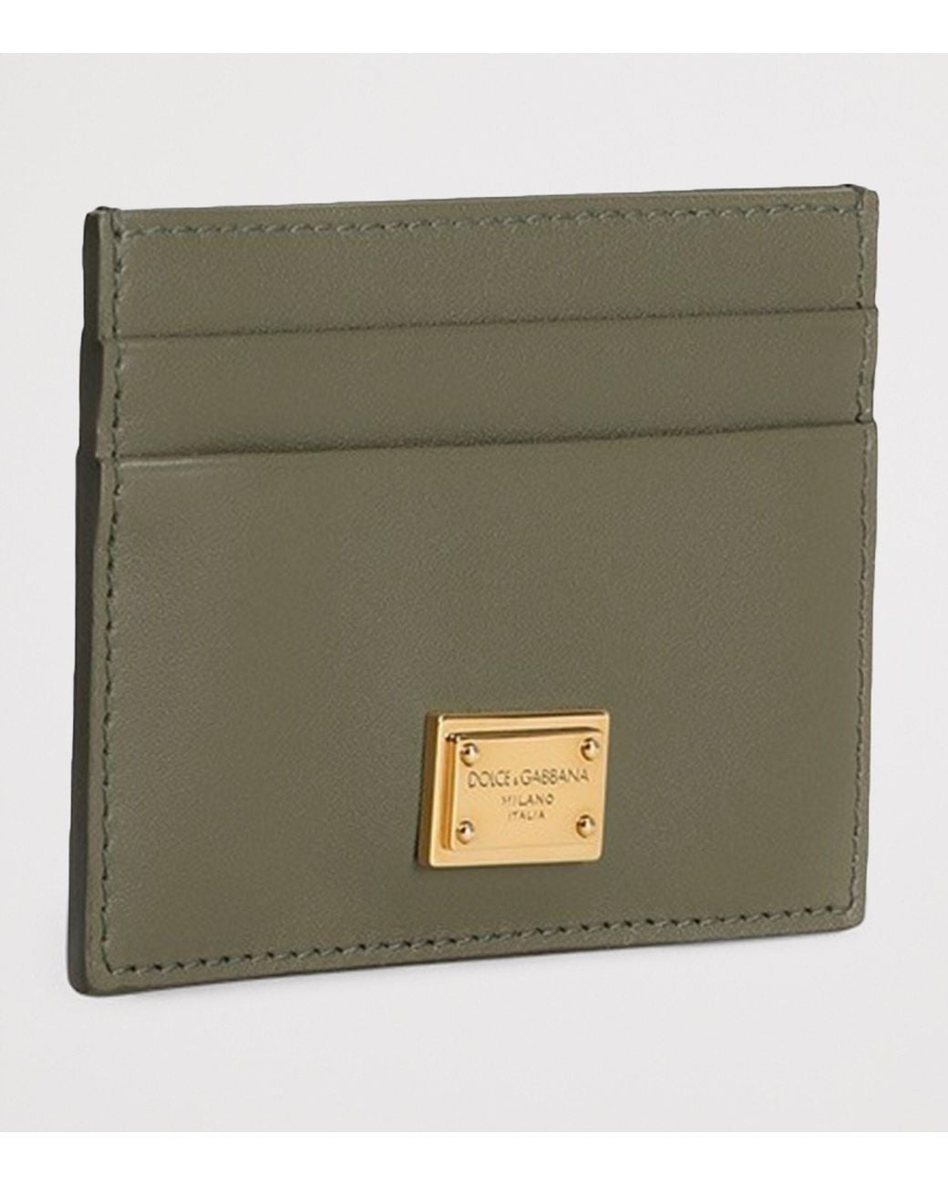 Dolce & Gabbana Green Plongé Calfskin Card Holder