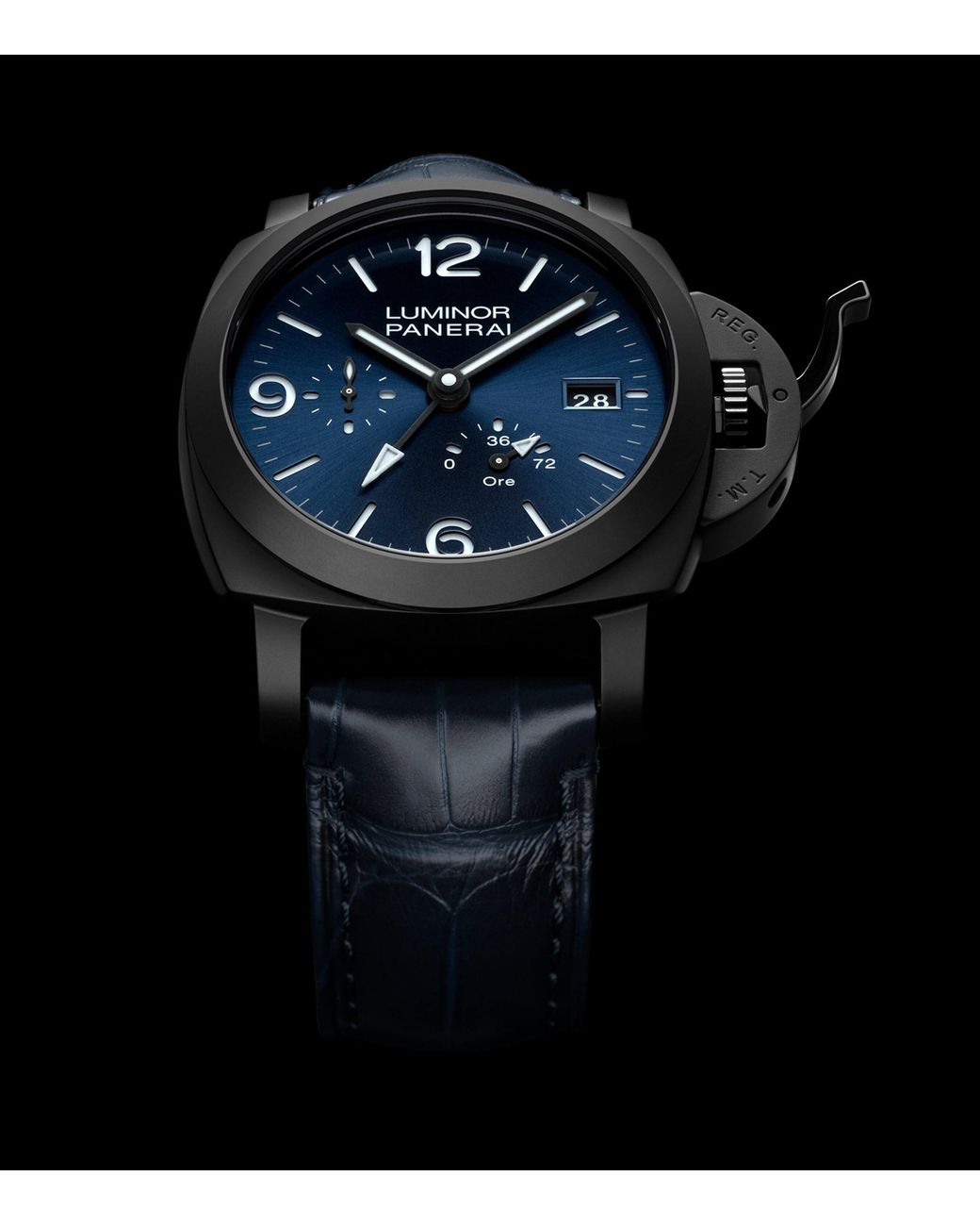 Panerai Blue Ceramic Luminor Gmt Power Reserve Watch for men