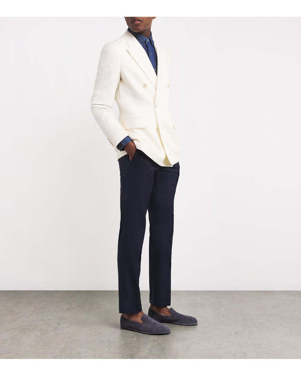 Brioni Blue Denim Shirt for men