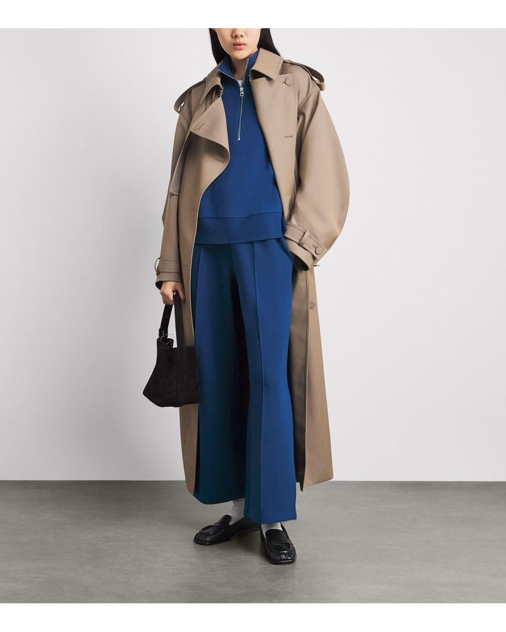 Varley Blue Doublesoft Wide-Leg Sweatpants