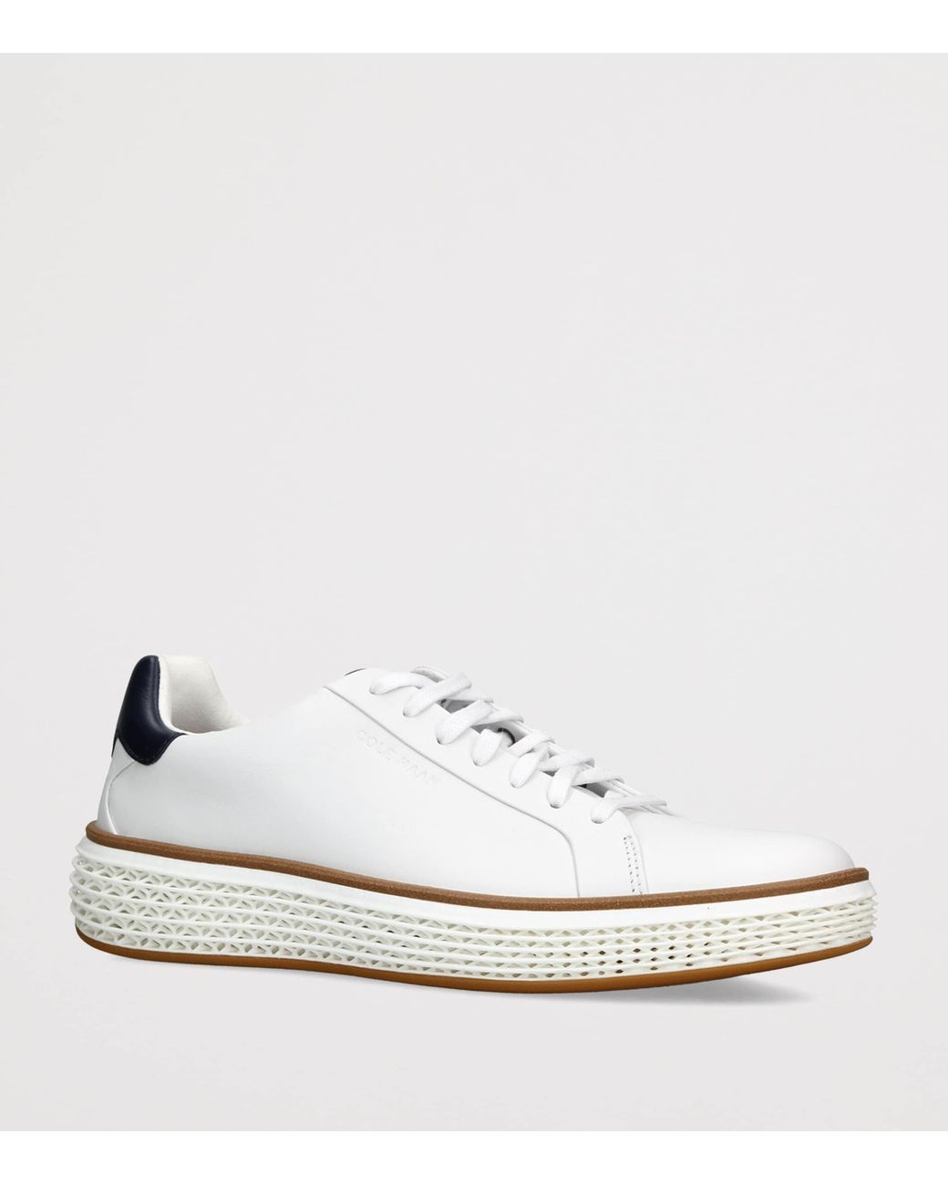 Cole Haan White Leather Grandprø Court Skyweave Sneakers for men