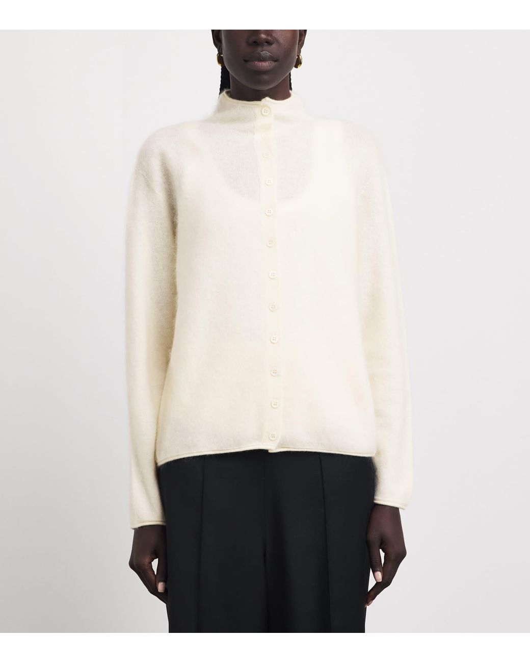 Voranida White Wool-Cashmere Maris Cardigan