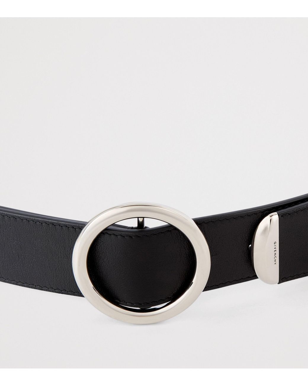 Givenchy Black Leather Hoop-Buckle Belt