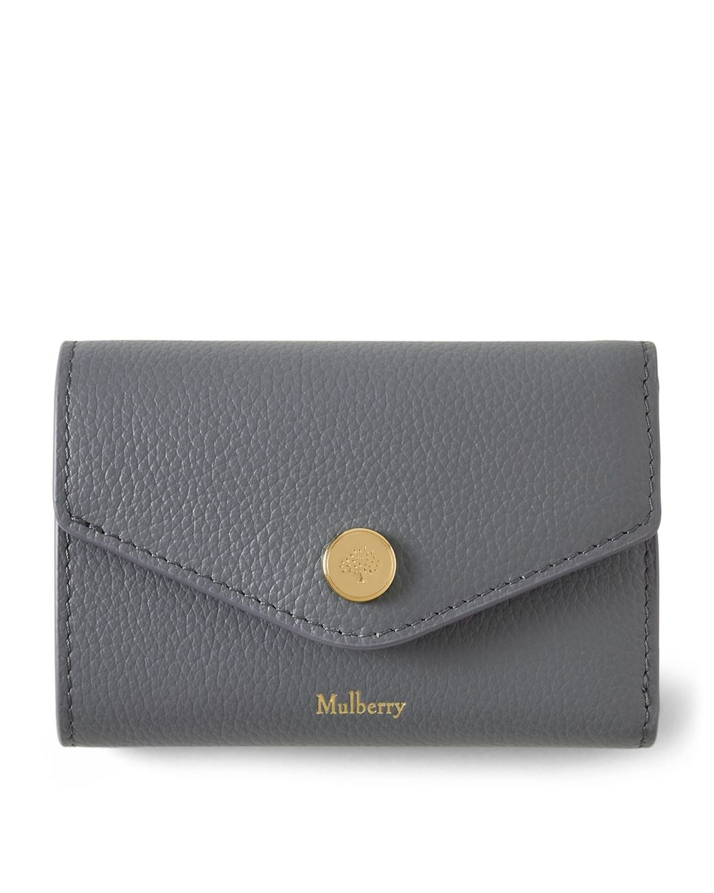 Mulberry Gray Leather Folded Wallet
