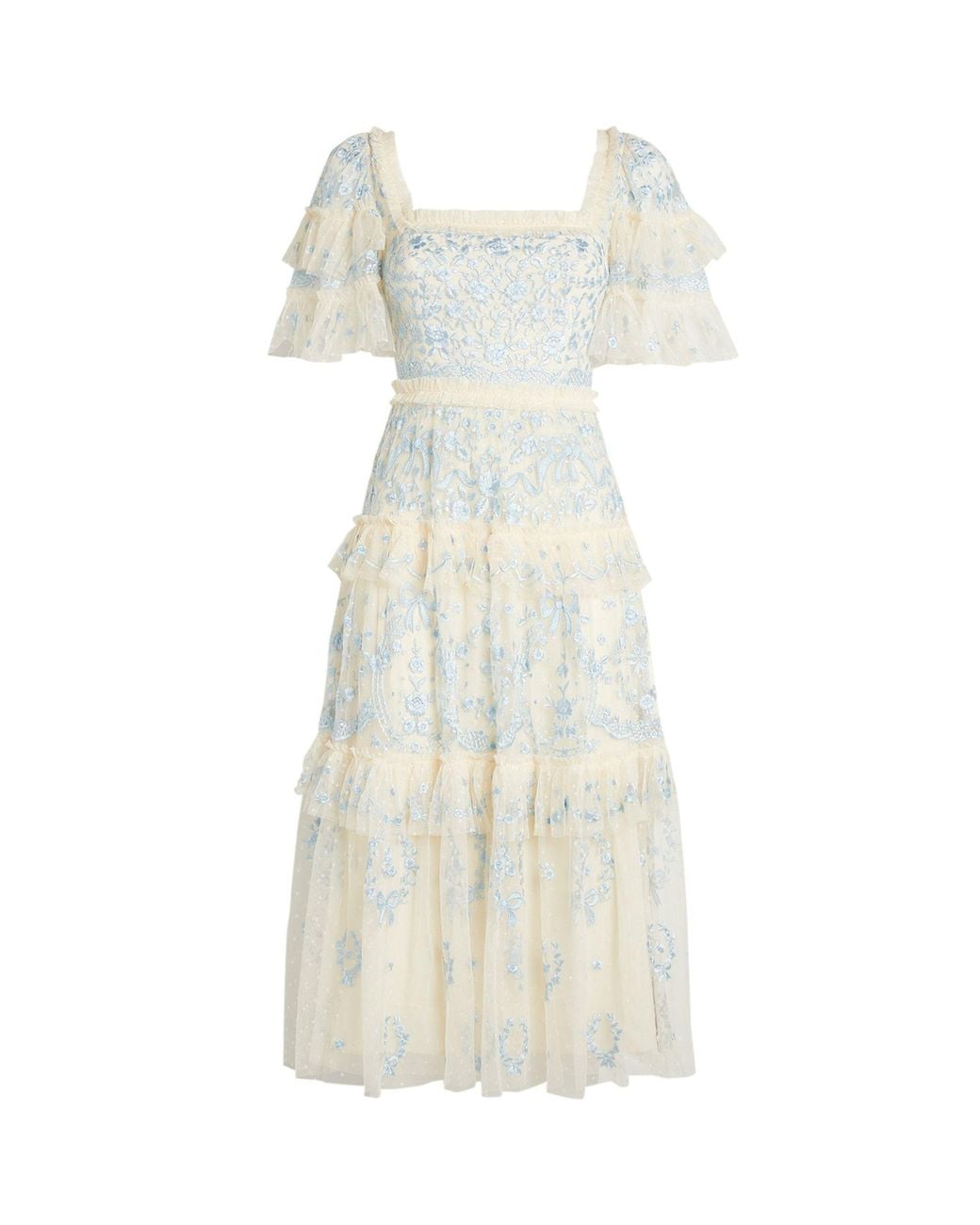 Needle & Thread Arwen Midi Dress in Blue | Lyst